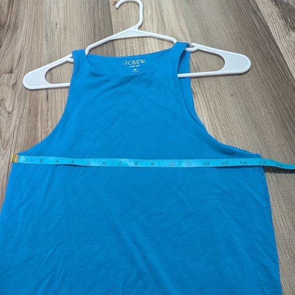 NWT, J. Crew Size Medium, Form Knit High Neck‎ Cutaway Tank Top, Sail Blue - Picture 5 of 6